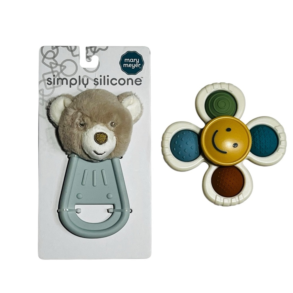 Simply Silicone Bear Teether - Gray